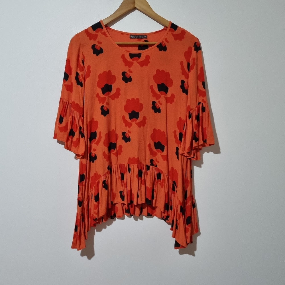 Mister Zimi Size 6 Orange Blouse - Picture 1 of 4